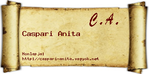 Caspari Anita névjegykártya